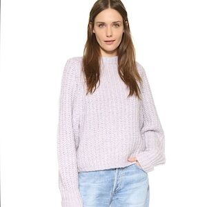 Club Monaco Italian Yarn Daylina Boxy Knit Sweater in Lilac Size XS